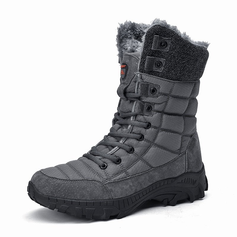 Men's Warm Winter Snow High Quality Waterproof Leather High Top Outdoor Boots | ARKGET