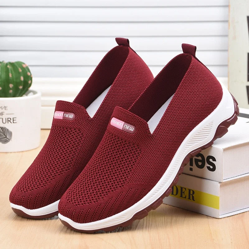 Women Shoes 2021 Fashion Mesh Casual Shoes Women Breathable Flat Sneakers Women Light Running Shoes Zapatillas De Mujer