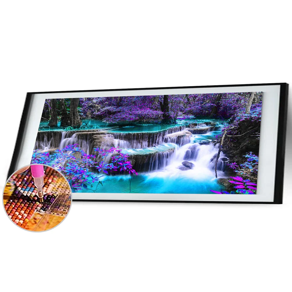 Diamond Painting - Full Square Drill -  Mountain Fall(90*40cm)