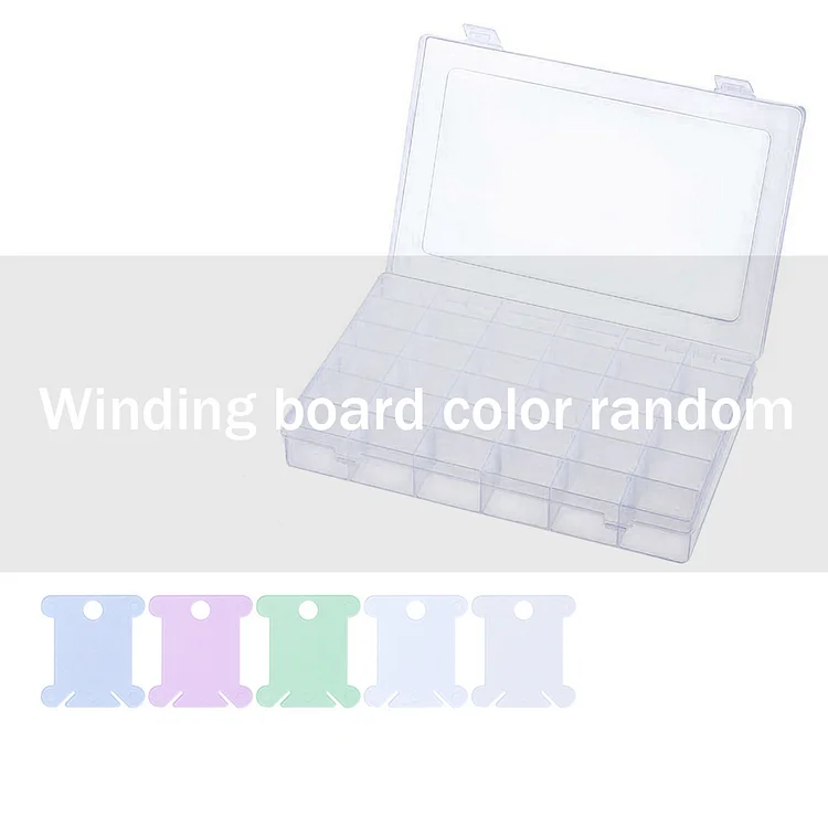 【DIY Brand】36 Grids Embroidery Floss Storage Box with Floss Bobbins DIY Sewing Tools