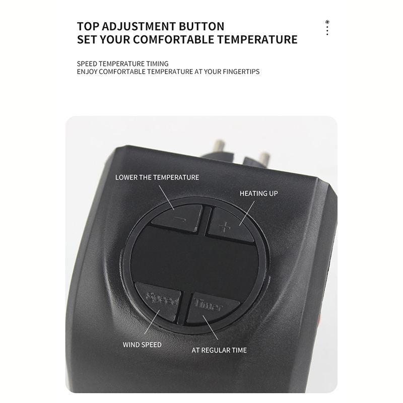 Likron Watches Compact Plug-in Wall Heater with Digital Timer Adjustable Speed Portable Mini Electric Fan Warmer for Small...