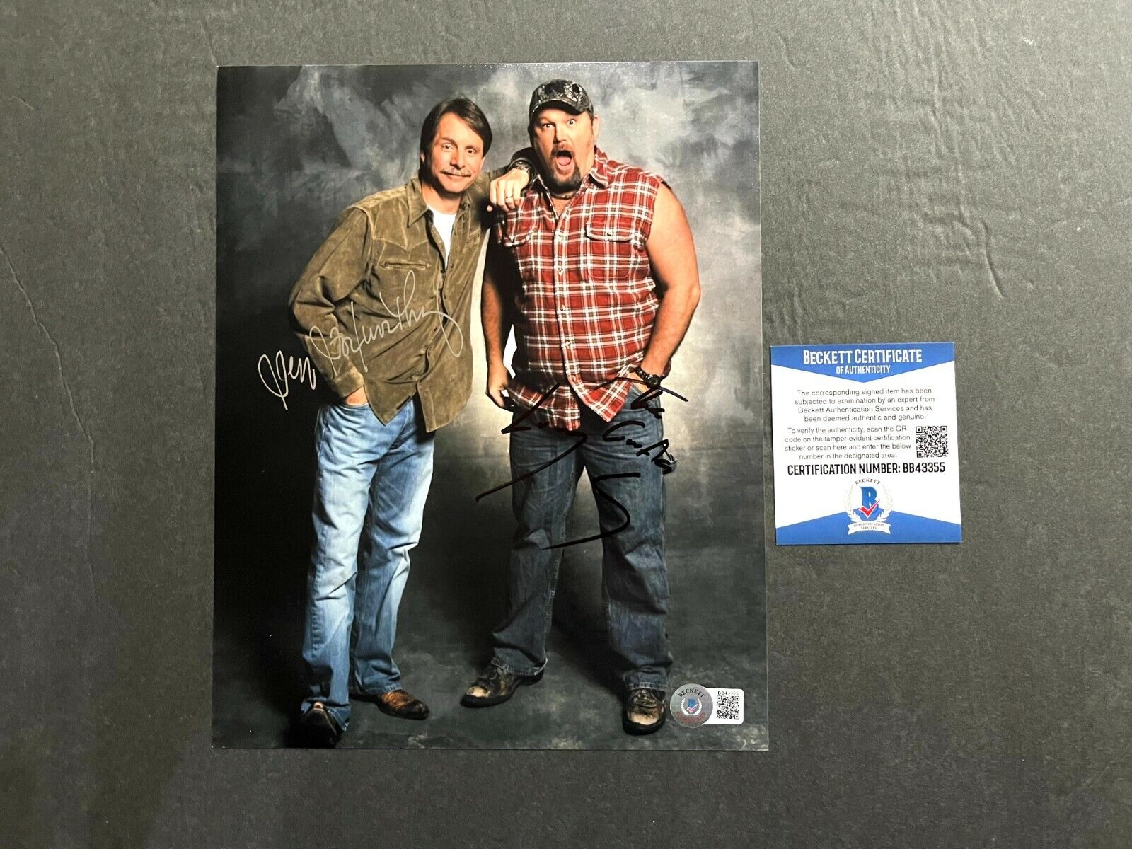 Jeff Foxworthy Larry The Cable Guy signed autographed 8x10 Photo Poster painting Beckett BAS Coa