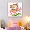 Bead Embroidery - Partial Printed 9CT Bear(25x24 CM)