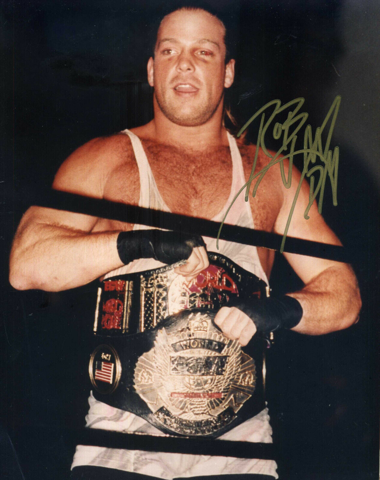 ROB VAN DAM Signed Photo Poster paintinggraph - Professional Wrestler WWE 'Mr. PPV' - preprint