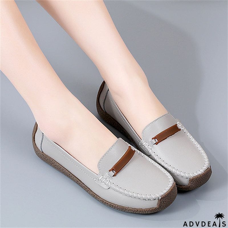 Women's Spring Summer Soft Soled Mother Round Toe Flat Shoes