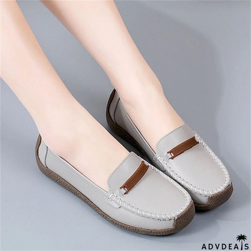 Women's Spring Summer Soft Soled Mother Round Toe Flat Shoes