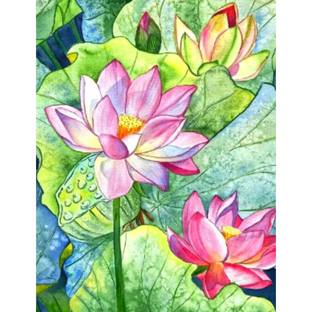 

Lotus - Round Drill Diamond Painting - 30*40CM, 501 Original