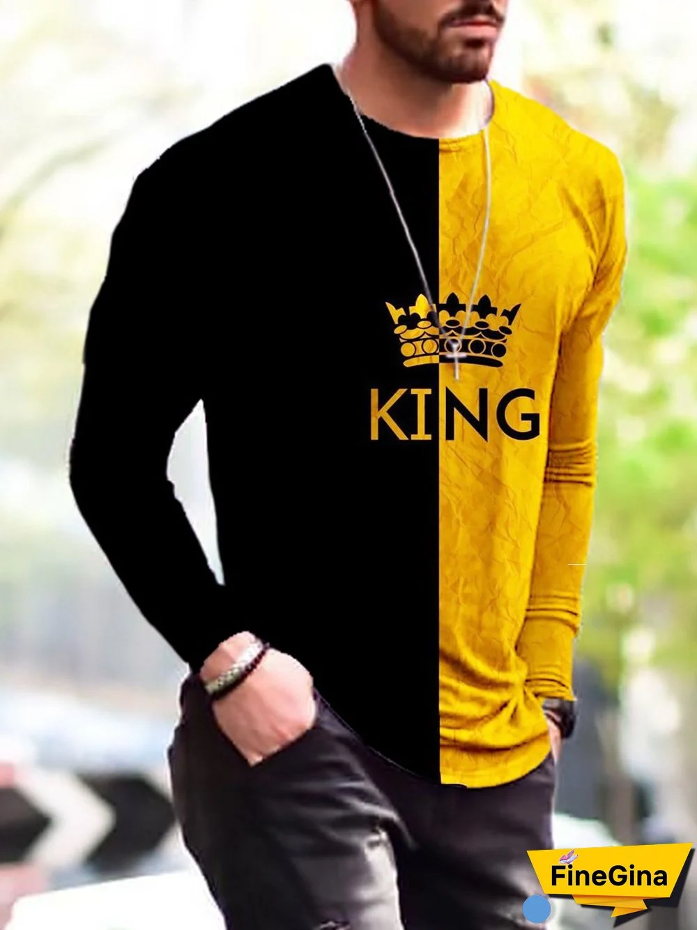 Cotton Long Sleeve Casual T-shirt