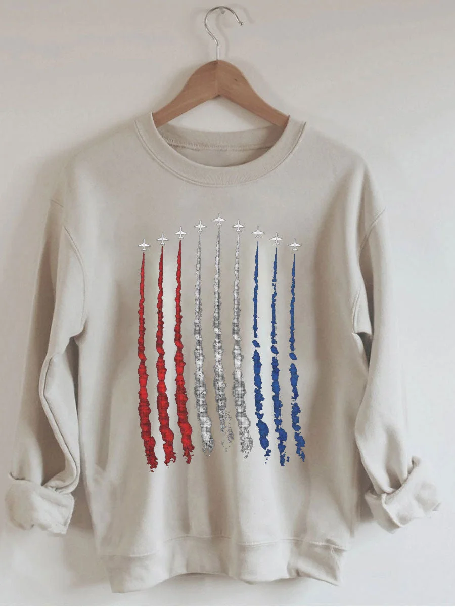 Red White Blue Air Force Flyover Sweatshirt