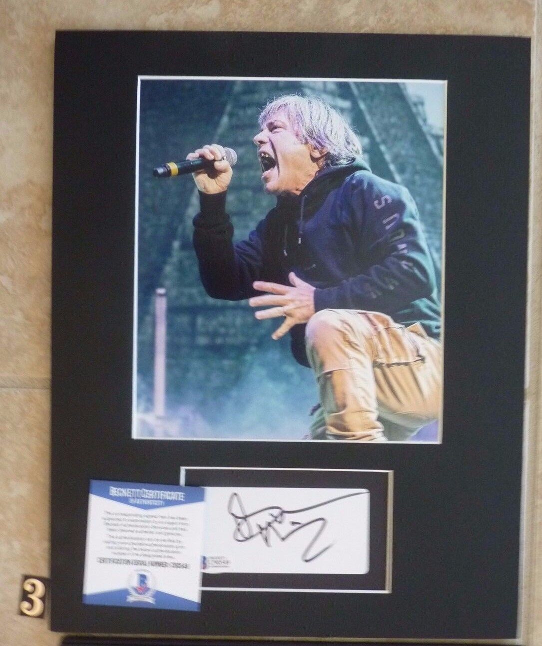 Bruce Dickinson Iron Maiden Signed 11x14 Matted Photo Poster painting Display #3 BAS Certified