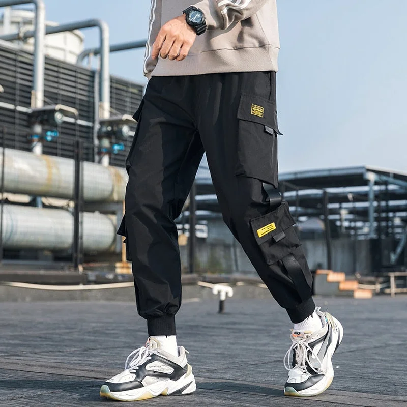 Streetwear Men's Cargo Pants Multi-Pocket Sweatpants Men Fashion Hip Hop Trousers Male Black Oversize New Jogging Pants 5XL