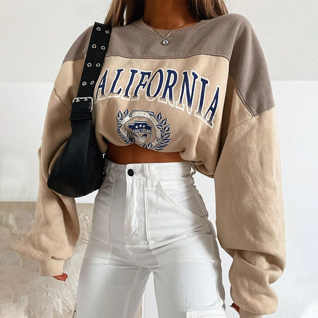 California Print Casual Sweatshirt