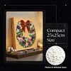 (25x25cm)DIY Pearl Painting Xmas Framed Handmade Pearl Material Art Kit Living Room Decor