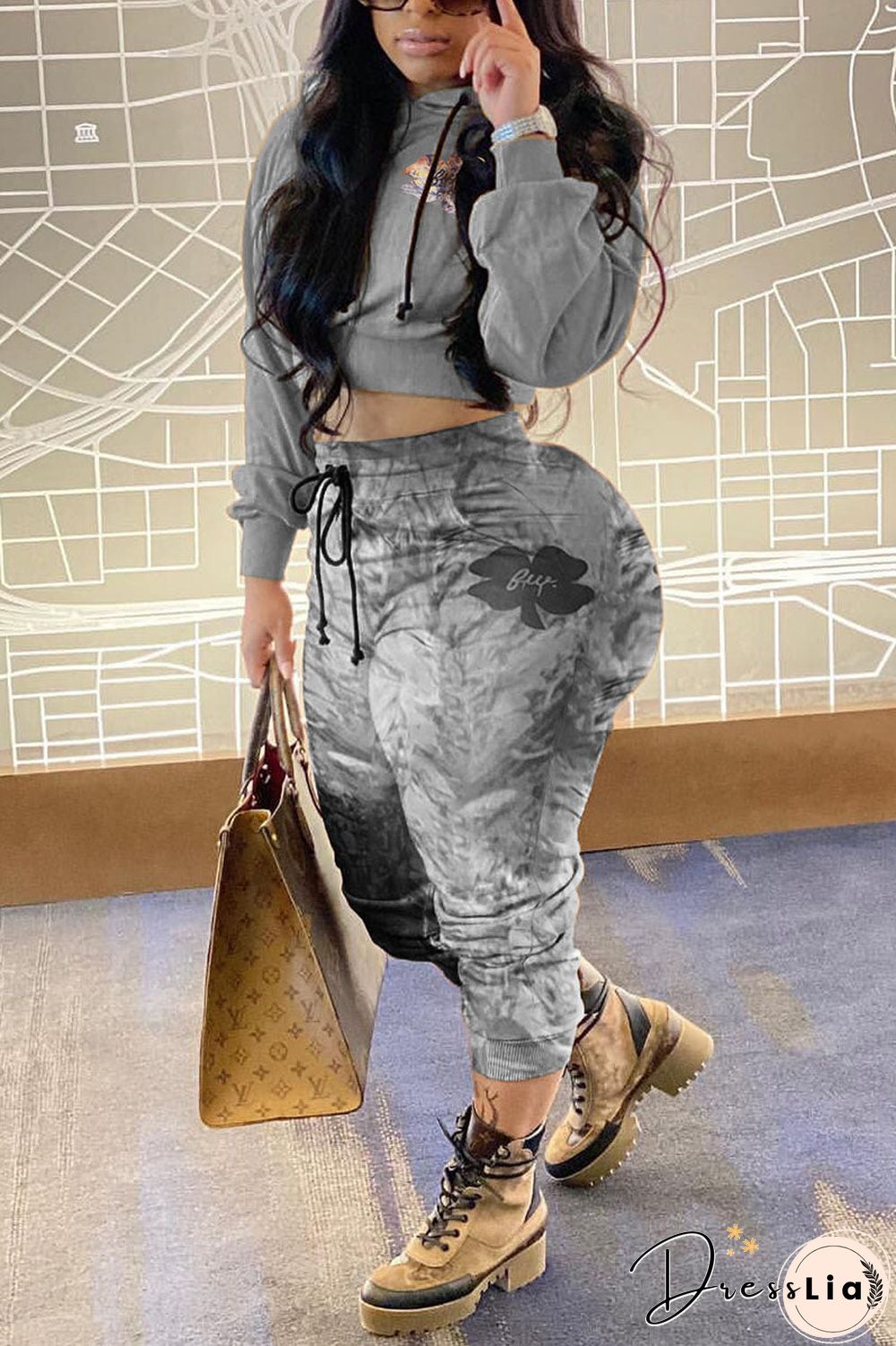 Fashion Casual Print Two Pieces