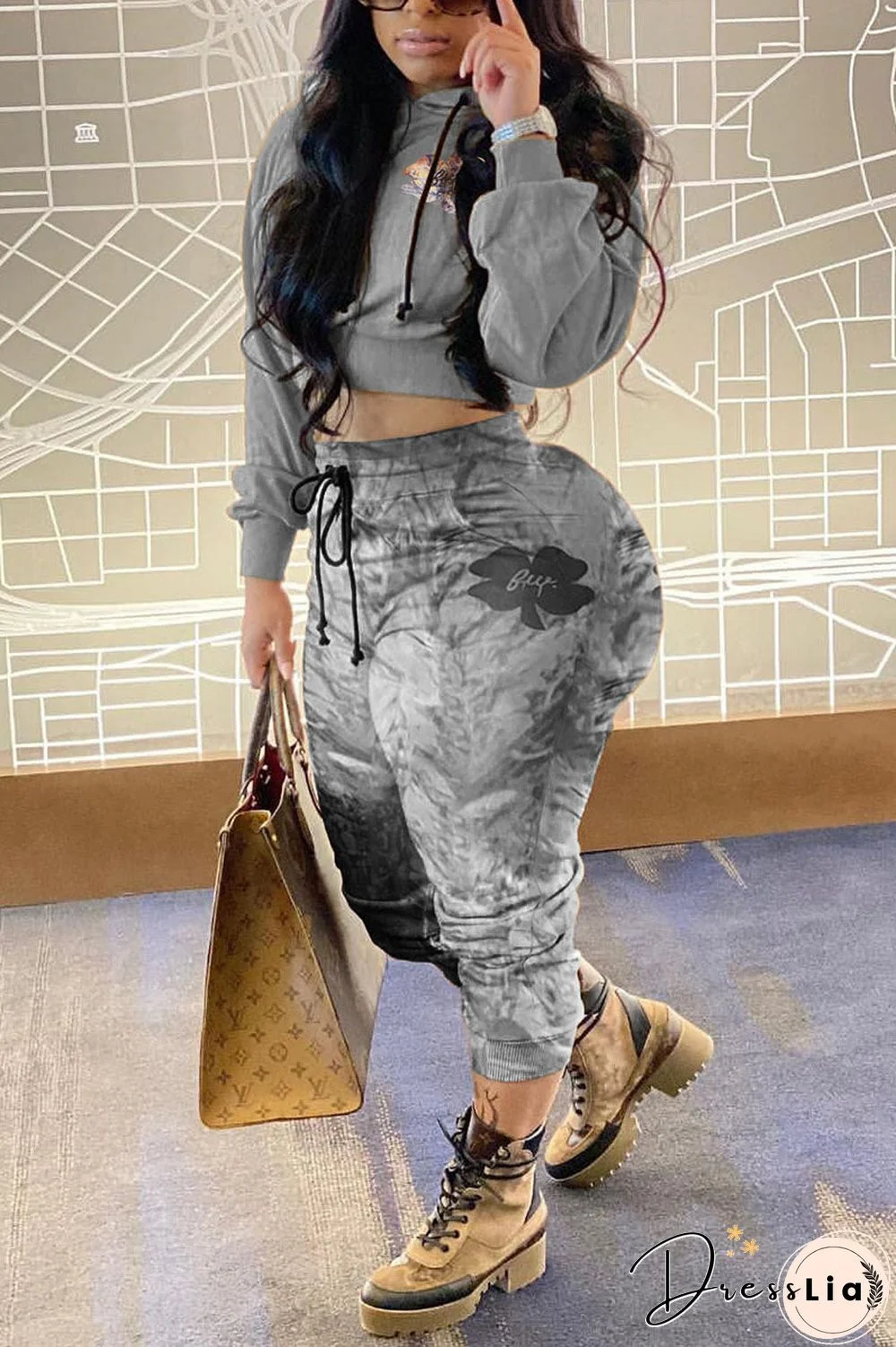 Fashion Casual Print Two Pieces