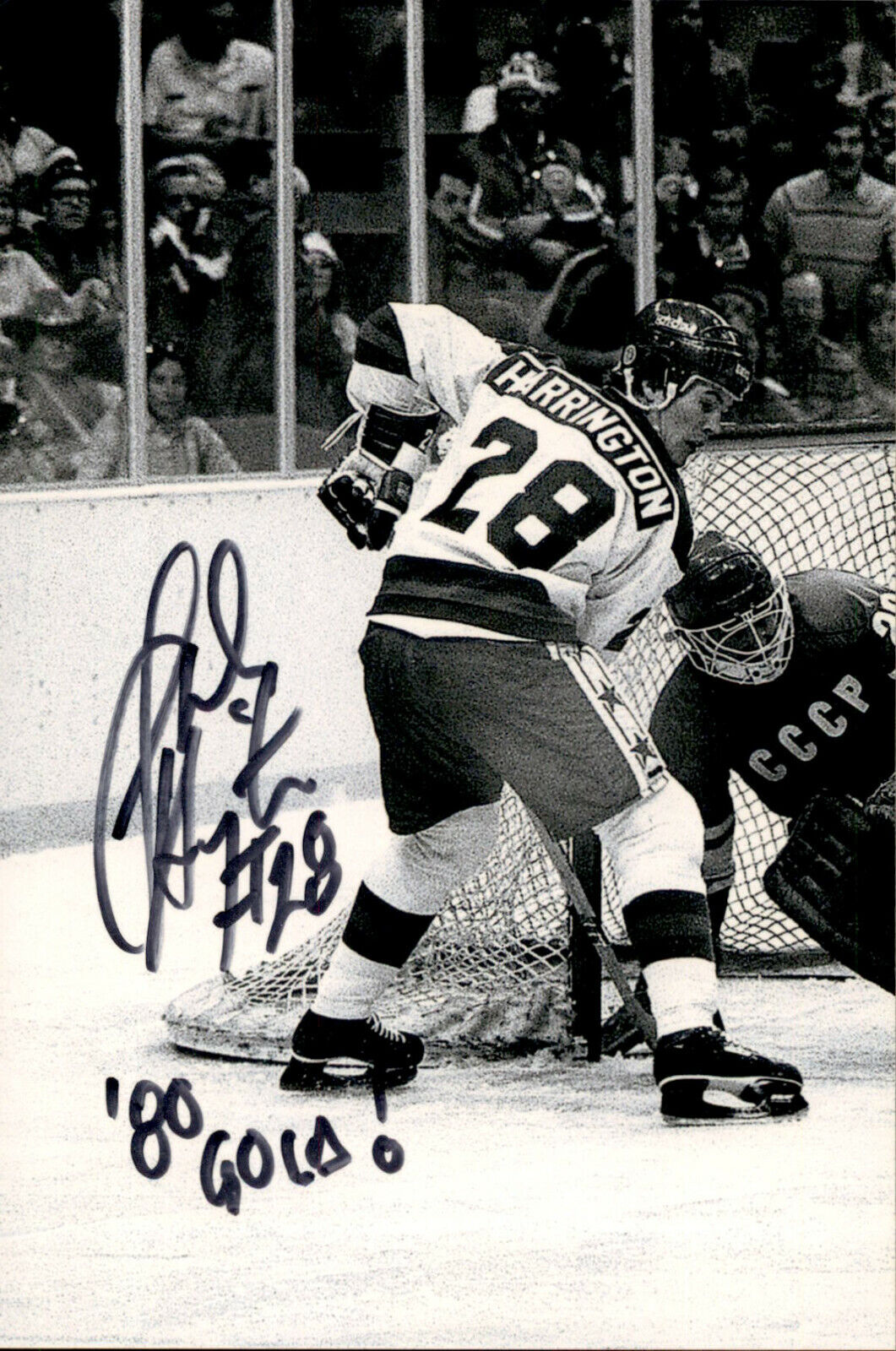 John Harrington SIGNED auto 4x6 Photo Poster painting TEAM USA MIRACLE ON ICE 1980 GOLD MEDAL #4