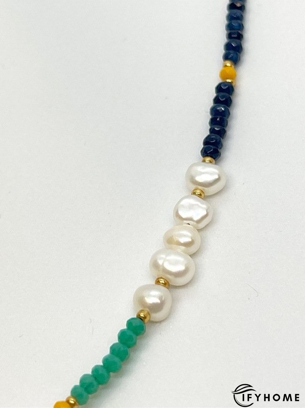 Boho Vacation Beaded Pearl Necklace Beach Dress Top Matching Jewelry | IFYHOME