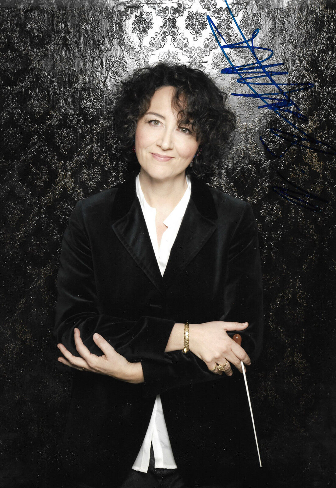 Nathalie Stutzmann Conductor signed 8x12 inch Photo Poster painting autograph