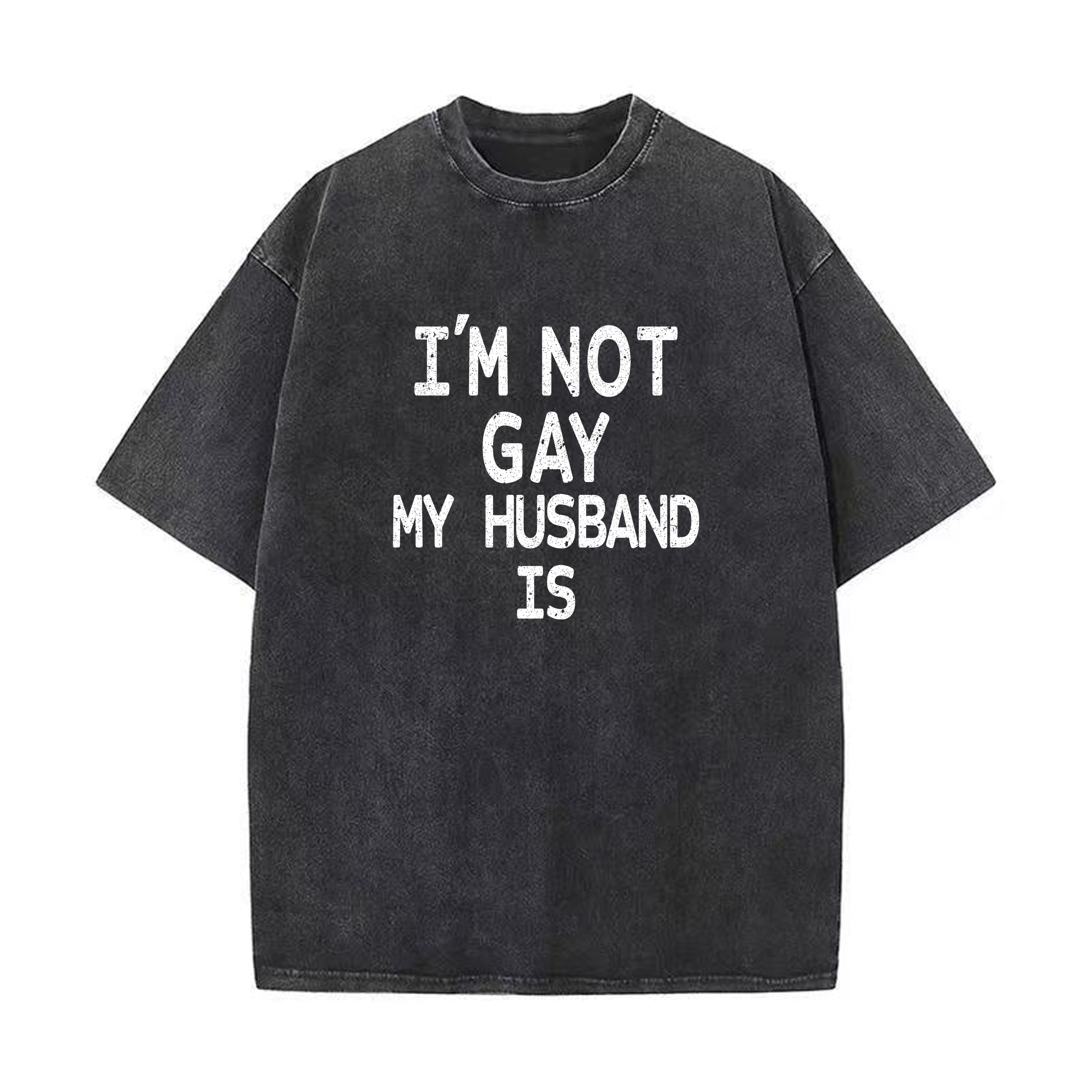 My Husband is Gay LGBTQ+ Pride Washed Cotton Vintage Men's T-shirt