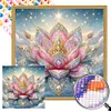 (45*45cm)Lotus - Round AB Drill Diamond Painting