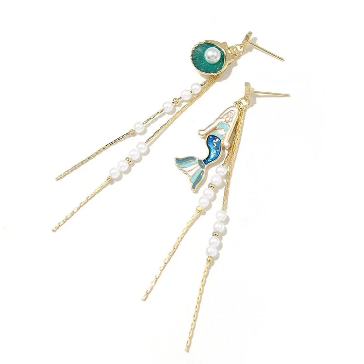 Mermaid shell earrings