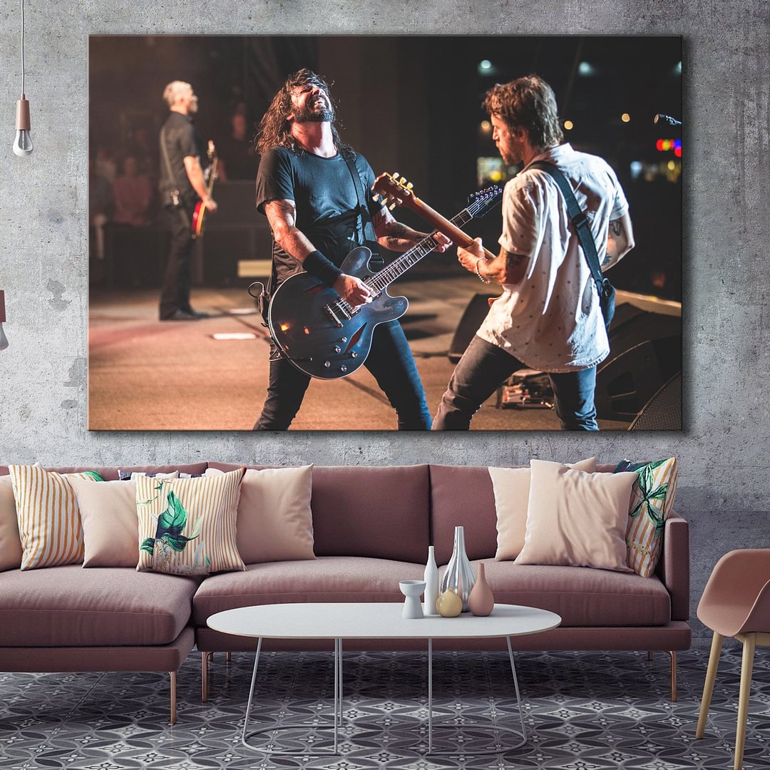 Foo Fighters Live Photo Canvas Wall Art