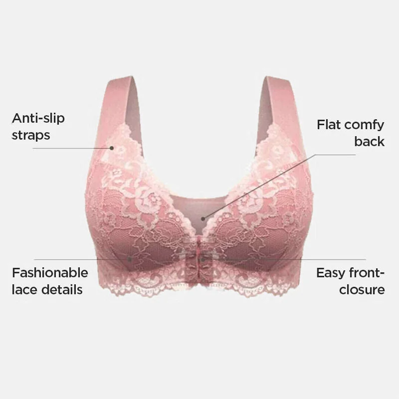 WOOBILLY® FRONT CLOSURE '5D' SHAPING PUSH UP COMFY WIRELESS BEAUTY BACK BRA（BUY 1 GET 2 FREE）(3 PACK)