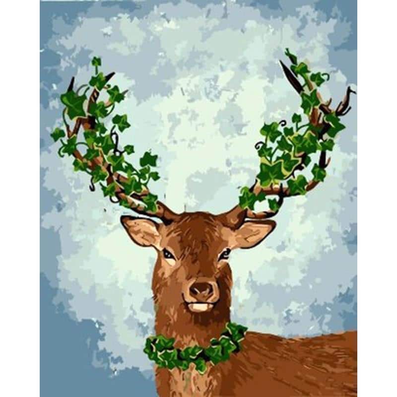 

Leaves On Antlers – Paint By Numbers - 40*50CM, 501 Original