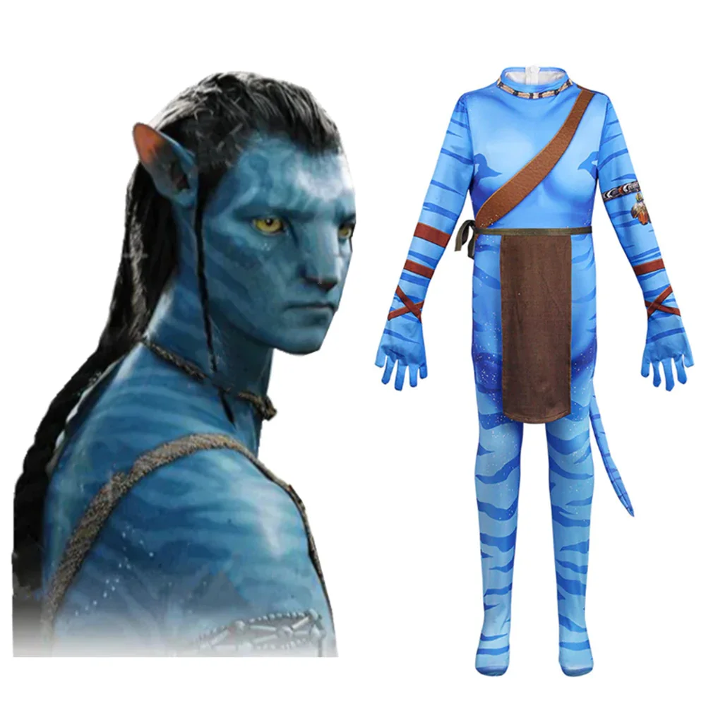 Kids Children  Avatar:The Way of Water Jake Sully Cosplay Costume Outfits Halloween Carnival Party Suit