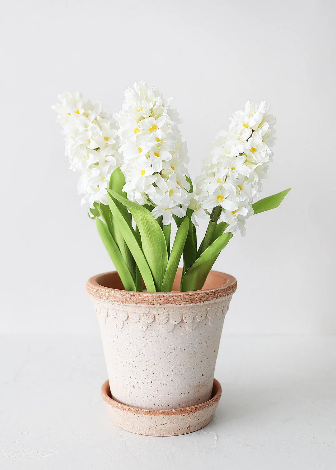White Artificial Hyacinth Flowers - 12.5"