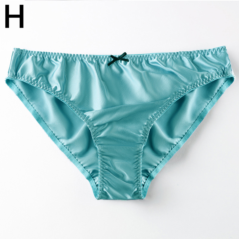 Lidudu Sexy Real Silk Women's Underwear Seamless Panties Female Satin Briefs Comfortable Lingerie Mid Waist Undershorts Plus Size