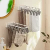 Home Balcony Bathroom Wall Hanging Laundry Room Folding Socks Clothes Hanger