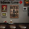 BEER & BBQ - Vintage Metal Signs - 20*30cm/30*40cm - Warning