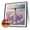 Girl With A Fancy Skirt - Partial Special Shaped Diamond Painting 30*30cm