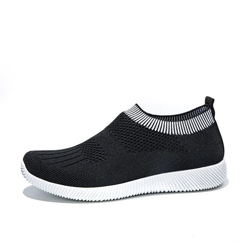Women Sneakers 2021 New Mesh Women Shoes Breathable Casua Flat Sneaker Fashion Soft Socks Shoes Female 43 Size Zapatos Mujer