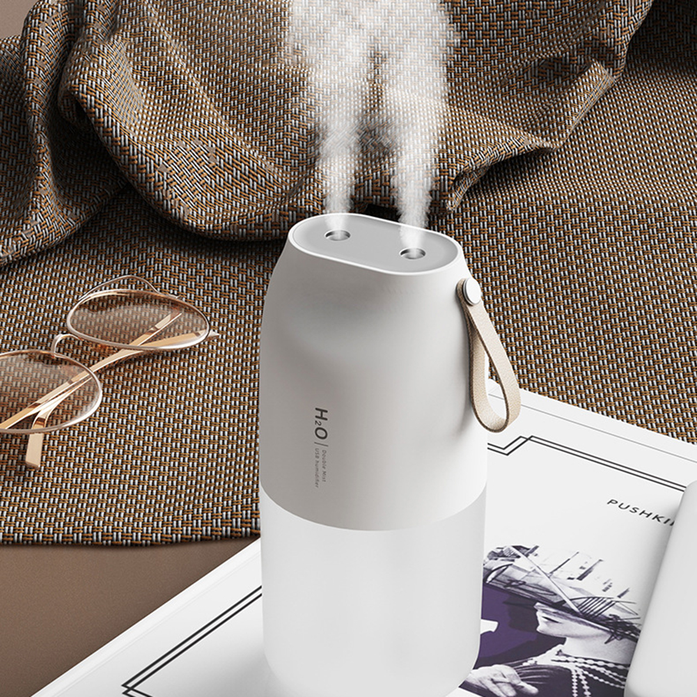 

300ml Double Nozzle Cool Mist Aroma Diffuser Air Humidifier w/Night Light, Pink, 501 Original