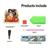(US Only)Halloween Pumpkin Cat Wood 2D/Flat DIY Diamond Painting Hooks Home Decor Craft