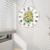 2D DIY Acrylic Bouquet Diamond Painting Clock Pendant w/ Clock Function Wall Art