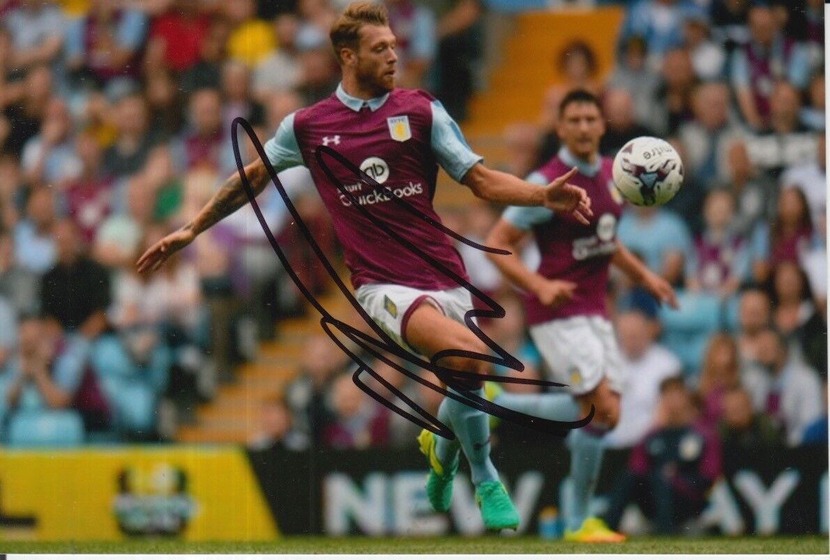 ASTON VILLA HAND SIGNED NATHAN BAKER 6X4 Photo Poster painting.