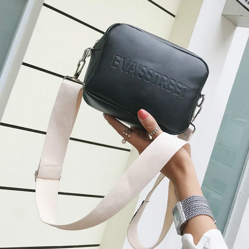 2020 Brand Designer Leather Women bag Ladies Shoulder Messenger Bags Handbag Letter Flap Simple Fashion Females Crossbody Bag