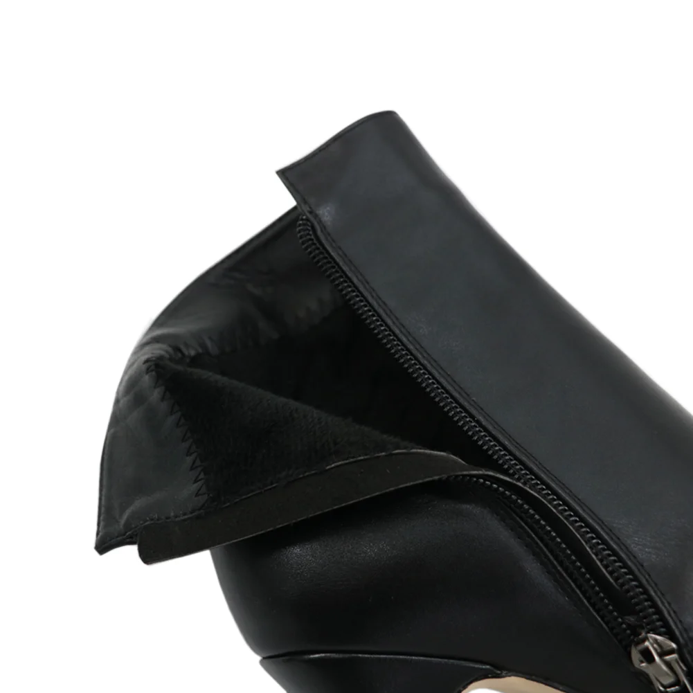 6" Women's Sky High Heels Platform Winter Ankle Boots  Matte Shoes-MERUMOTE