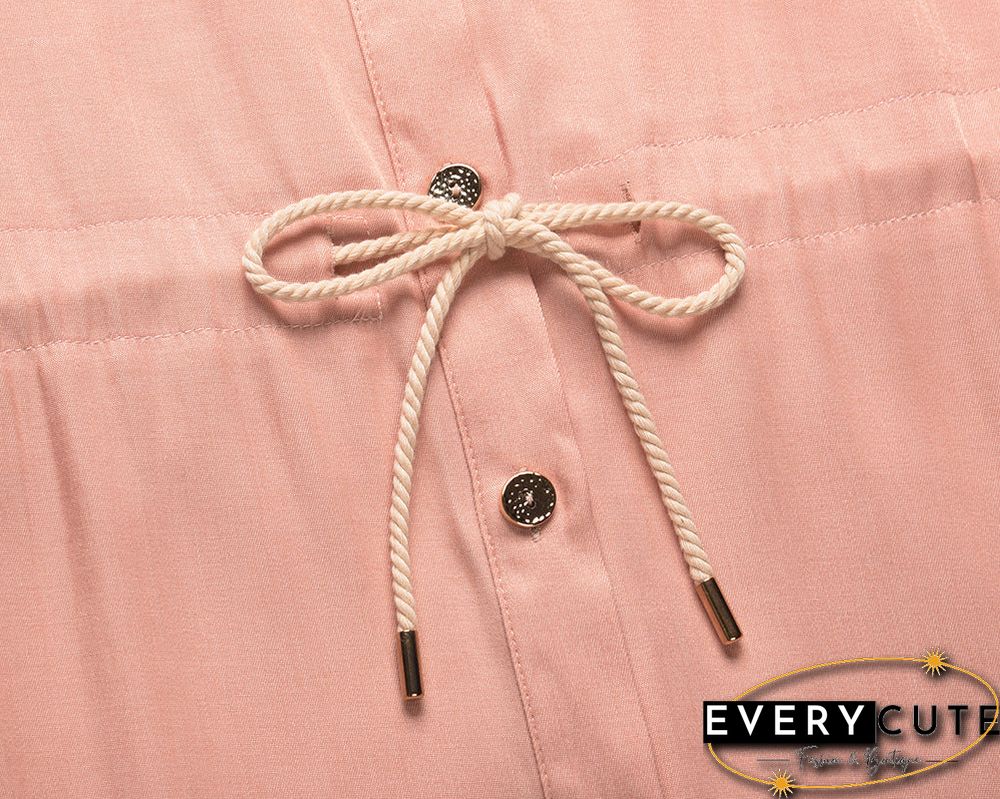 Long Sleeve Front Wrap Button Down Dress