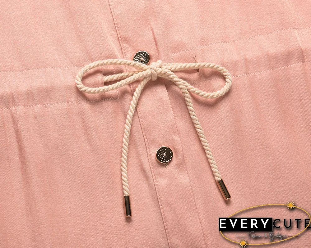 Long Sleeve Front Wrap Button Down Dress