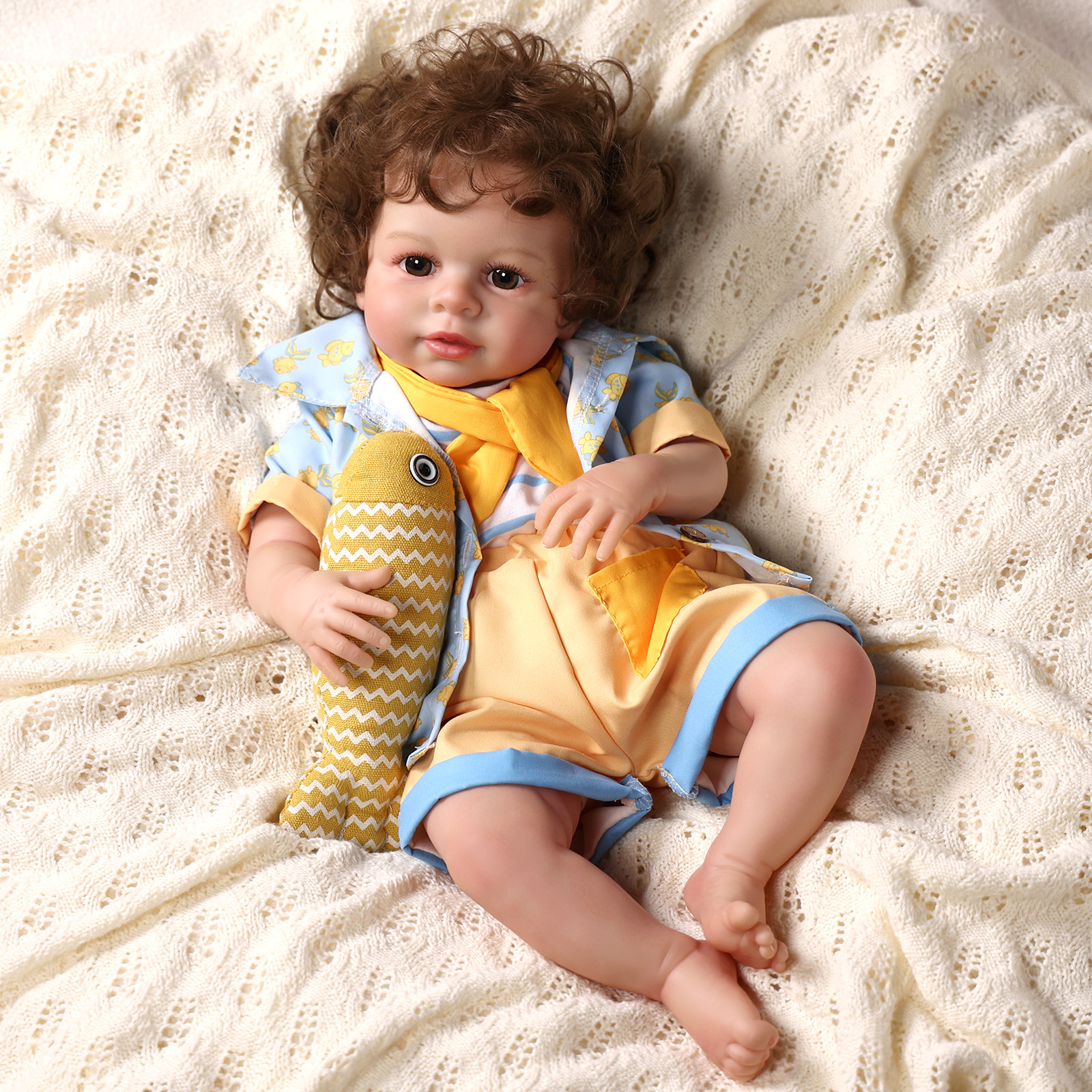 Babeside Barcley 20'' Realistic Reborn Baby Doll Yellow Suit Boy