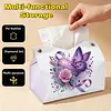 Bo&icirc;te en papier &agrave; peinture en forme de papillon rose Purple Heart Rose pour adultes pour d&eacute;butants, grand porte-papier en forme de diamant pour salon, chambre de chambre d&eacute;coration de table