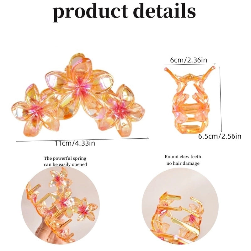 Cute Women’s Flower Plastic Hair Claws