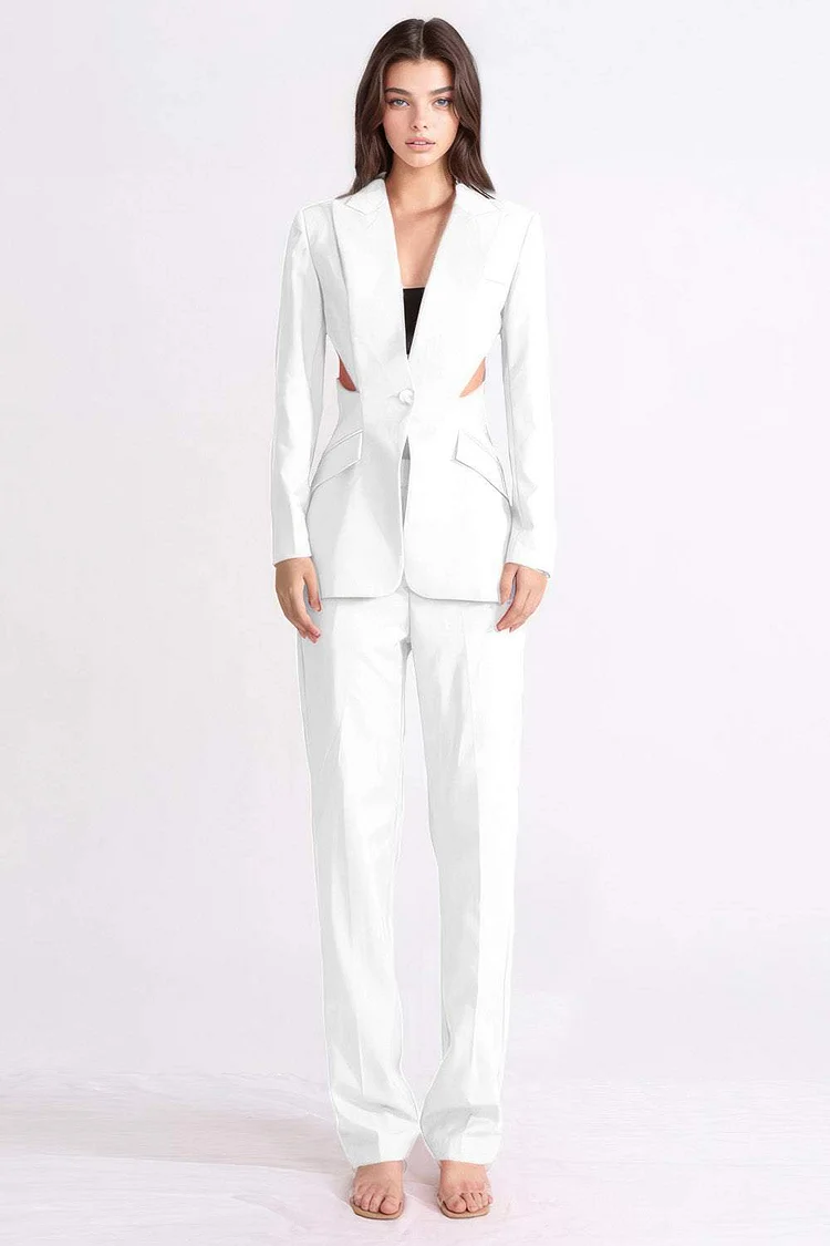 Cut-Out Backless Suit Two-piece Set