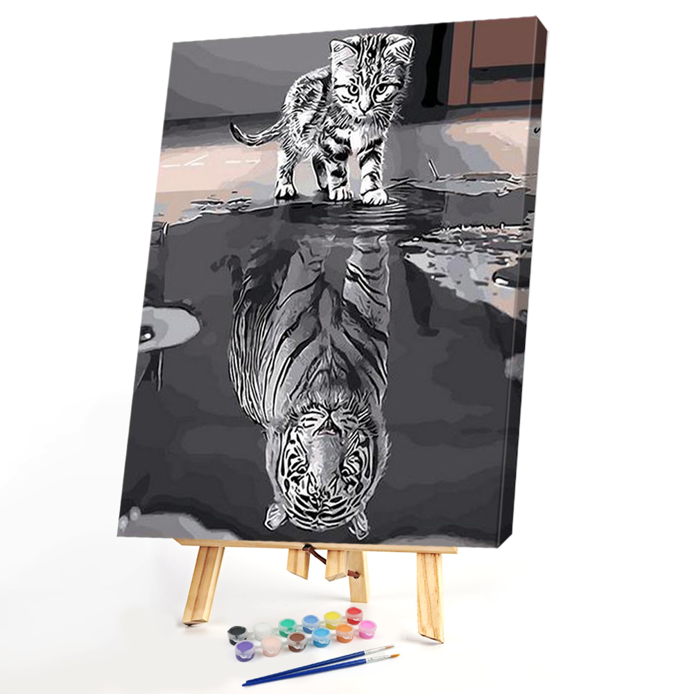 

30*40CM Paint By Numbers-Tiger Cat, 501 Original