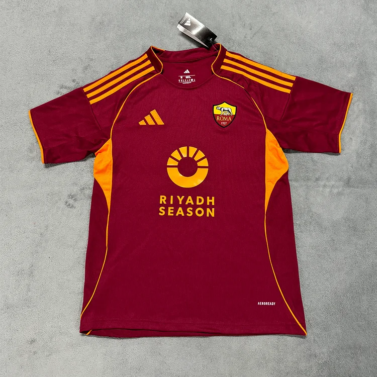 【S~4XL】Roma 25/26 Home Football Jersey（with Advertisers）