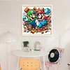 Super Mario-11CT Stamped Cross Stitch 45*45cm
